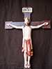 Christ carved in romanesque style by Helmut Perathoner