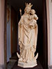 Madonna of the moon in pine wood - Sculptor Helmut Perathoner